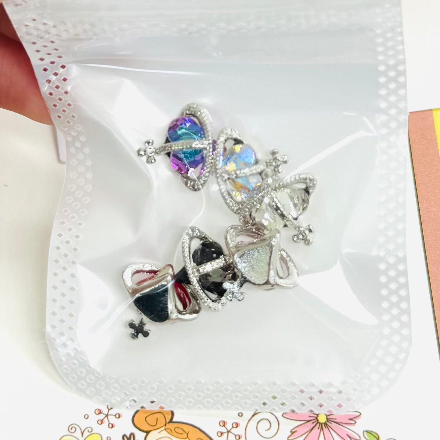 big luxuries crystal nail charm6pcs