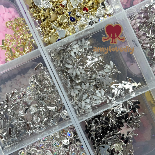 Metallic nail charm( Sold as a bag)