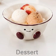 Cute Smiley Ceramic Bowl with Cherry Cheeks