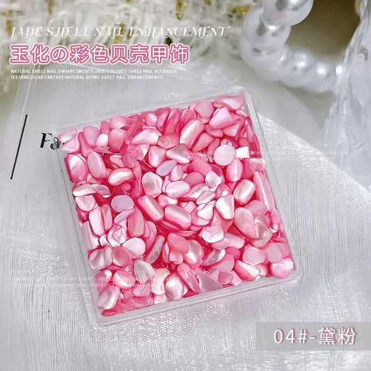 A box of jade-finished shell nail charm