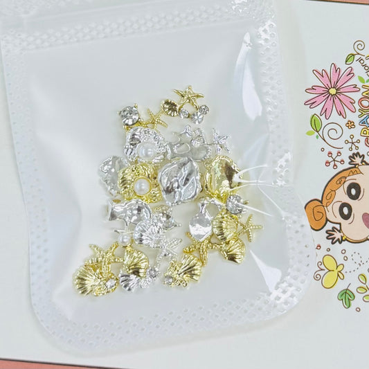 sea style Metal nail charm10pcs