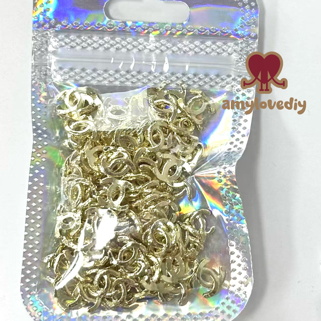 Metallic nail charm( Sold as a bag)