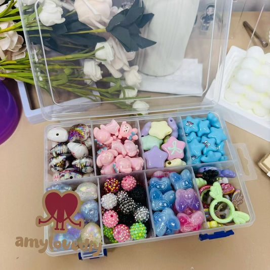 Beads of various materials(Sold as a box)