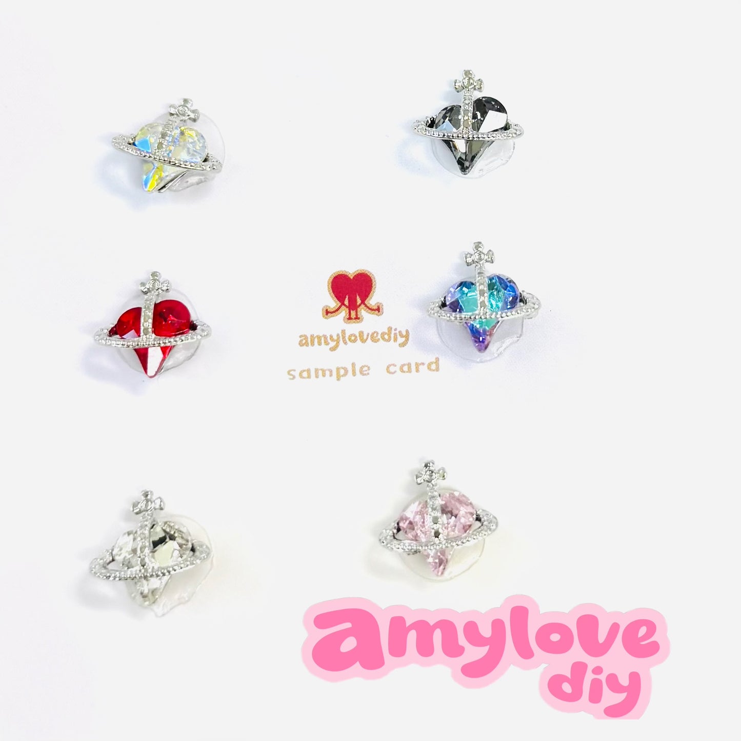 big luxuries crystal nail charm6pcs