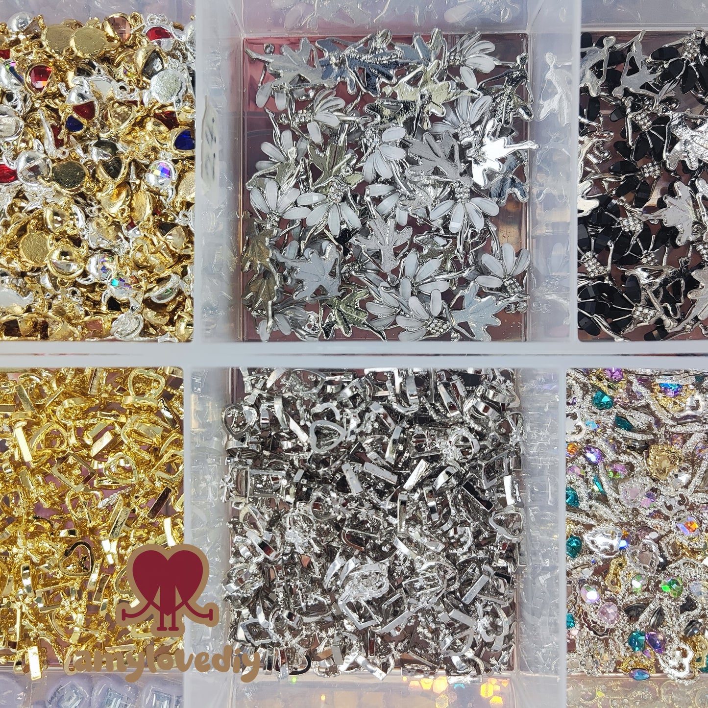 Metallic nail charm( Sold as a bag)