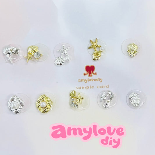 sea style Metal nail charm10pcs