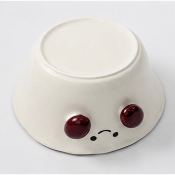 Cute Smiley Ceramic Bowl with Cherry Cheeks